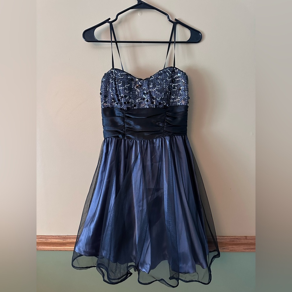 Blondie nites black/gray prom dress dance party dress